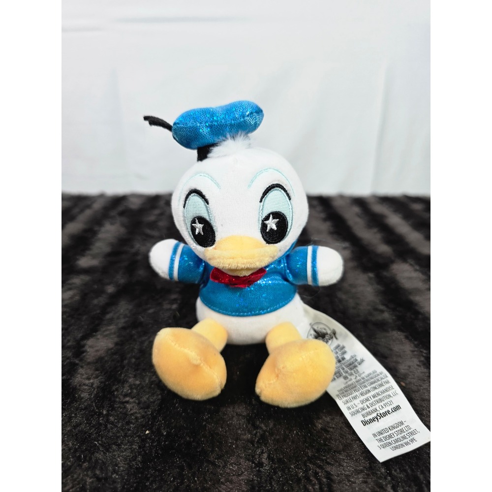 Disney Store Donald Duck Plush Wishables Shimmer Blue Sailor Outfit Star Eyes